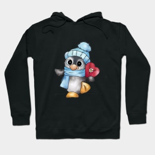 Pinguin mit Herz Hoodie